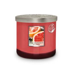 Heart and Home Twin Wick Ellipse Soy Wax Candle - Pink Grapefruit & Cassis in Bright Pink - thumbnail 2