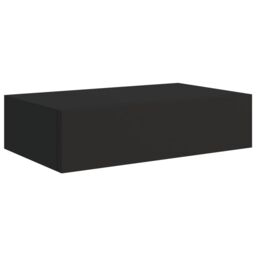 Berkfield Home Wall-mounted Drawer Shelf Black 40x23.5x10cm MDF - Size: 40x23.5x10 cm - thumbnail 2