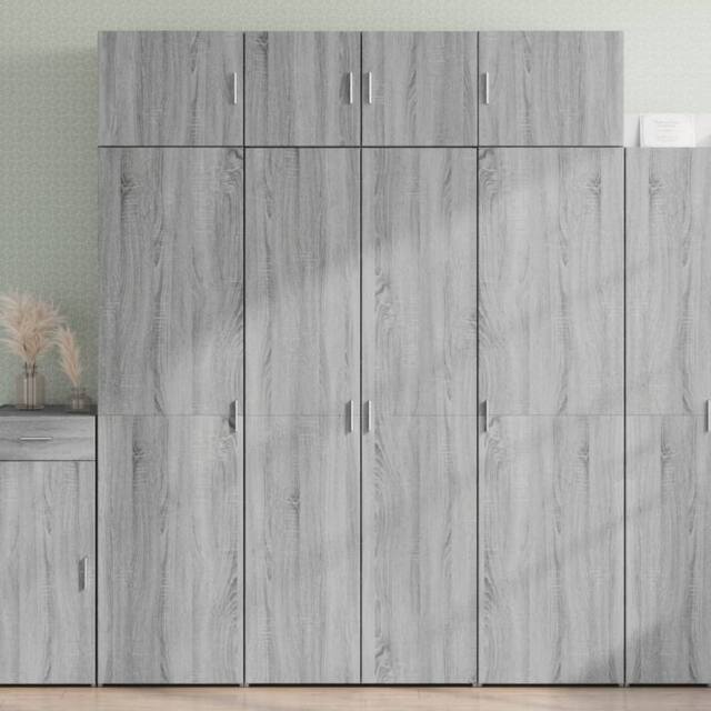 Berkfield Home Highboard Grey Sonoma 80x42.5x185 cm Engineered Wood - image 1