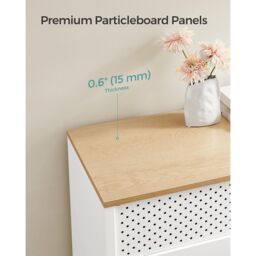 VASAGLE Metal Cabinet Industrial Double Doors Magnetic Closure Steel Frame in White - thumbnail 5