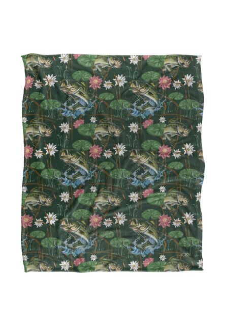 JQ Licensing Jl-Jp-Jq Bass Fishing Tiki 2 Silky Touch Super Soft Throw Blanket 152 X 127 cm in White - image 1