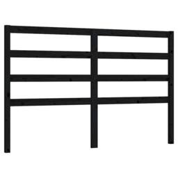 Berkfield Home Bed Headboard Black 146x4x100 cm Solid Wood Pine - Size: 146 x 4 x 100 cm - thumbnail 1