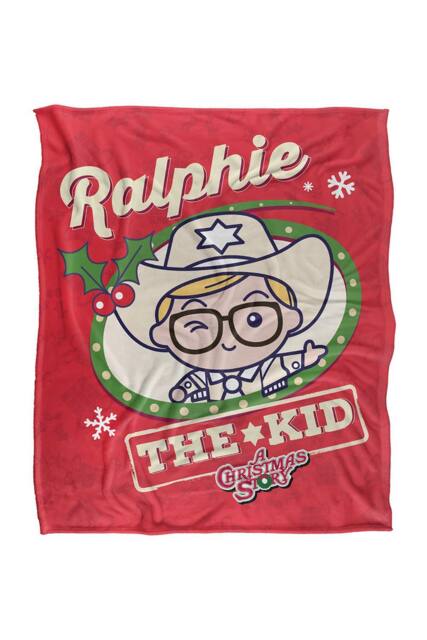 Warner Brothers A Christmas Story Blanket, 152x127 cm Ralphie The Kid Throw Blanket in Red - image 1