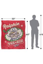 Warner Brothers A Christmas Story Blanket, 152x127 cm Ralphie The Kid Throw Blanket in Red - thumbnail 5