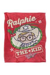 Warner Brothers A Christmas Story Blanket, 152x127 cm Ralphie The Kid Throw Blanket in Red