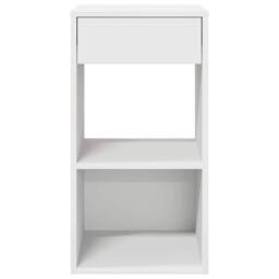 Berkfield Home Durable Bedside Cabinets with Drawer 2 pcs White 35x34x66.5 cm - thumbnail 4