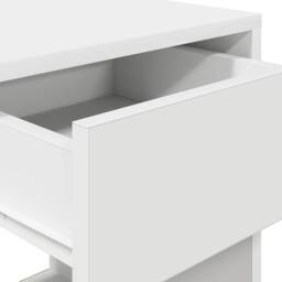 Berkfield Home Durable Bedside Cabinets with Drawer 2 pcs White 35x34x66.5 cm - thumbnail 9