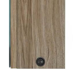 Berkfield Home LED Bathroom Mirror Cabinet Oak 80x12x68 cm in Brown - Size: 80 x 12 x 68 cm - thumbnail 6