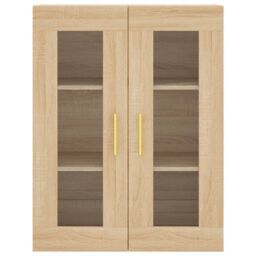 Berkfield Home Wall Mounted Cabinets 2 pcs Sonoma Oak Engineered Wood in Brown - thumbnail 6