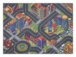 RugsX Rebel Roads Rug in Grey - Size: 140 cm x 200 cm - thumbnail 1