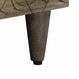 Berkfield Home Beautiful Bedside Cabinet Light Grey 50x33x60 cm Solid Wood Mango - Size: 50 x 33 x 60 cm - thumbnail 8