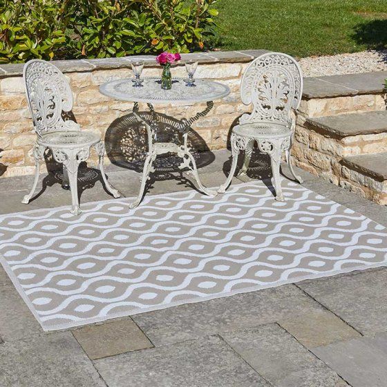 Marco Paul 230cm x 160cm Outdoor Garden Rug - Mocha in Grey - Size: Large - image 1