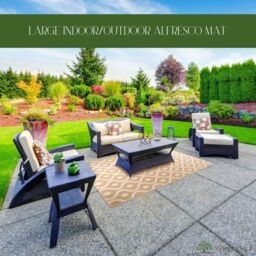Marco Paul 230cm x 160cm Outdoor Garden Rug - Mocha in Grey - Size: Large - thumbnail 3