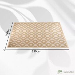 Marco Paul 230cm x 160cm Outdoor Garden Rug - Mocha in Grey - Size: Large - thumbnail 2