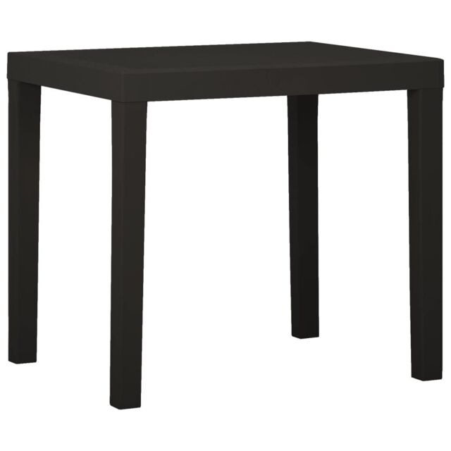 Berkfield Home Garden Table Anthracite 79x65x72 cm Plastic in Black - Size: 79 x 65 x 72 cm - image 1