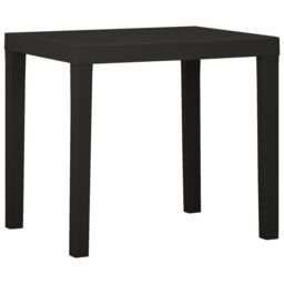 Berkfield Home Garden Table Anthracite 79x65x72 cm Plastic in Black - Size: 79 x 65 x 72 cm
