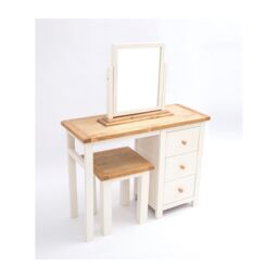 Cabinet Bits Maggiori 3 Drawer Dressing Table Set Wood Knob in Off-White - thumbnail 4