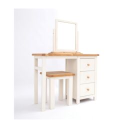 Cabinet Bits Maggiori 3 Drawer Dressing Table Set Wood Knob in Off-White - thumbnail 2