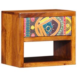 Berkfield Home Bedside Cabinet 40x35x35 cm Solid Wood Acacia in Brown - Size: 40 x 35 x 35 cm - thumbnail 2