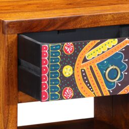 Berkfield Home Bedside Cabinet 40x35x35 cm Solid Wood Acacia in Brown - Size: 40 x 35 x 35 cm - thumbnail 9