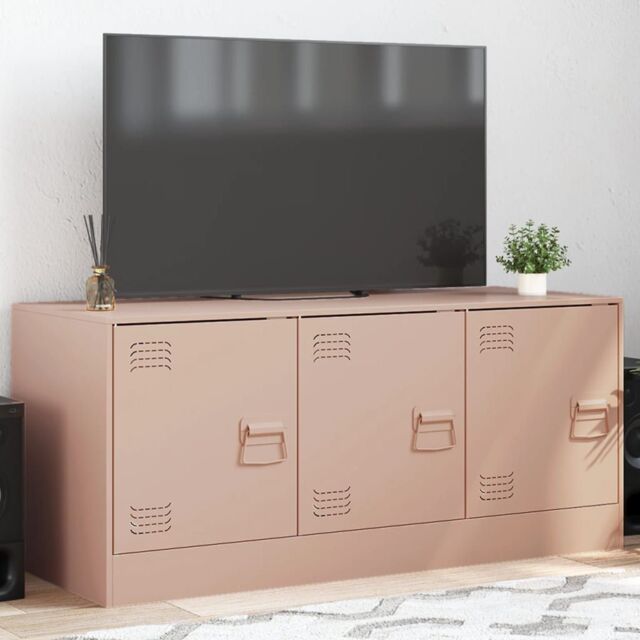 Berkfield Home TV Cabinet Pink 99x39x44 cm Steel - Size: 99 x 39 x 44 cm - image 1