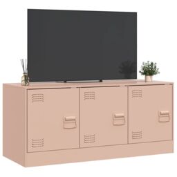Berkfield Home TV Cabinet Pink 99x39x44 cm Steel - Size: 99 x 39 x 44 cm - thumbnail 5