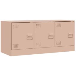 Berkfield Home TV Cabinet Pink 99x39x44 cm Steel - Size: 99 x 39 x 44 cm - thumbnail 2