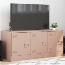Berkfield Home TV Cabinet Pink 99x39x44 cm Steel - Size: 99 x 39 x 44 cm