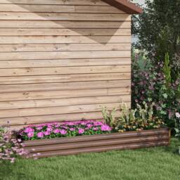 KORVIXA Galvanised Raised Bed for Garden in Brown - Size: 1.25kg - thumbnail 3