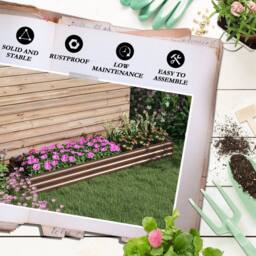 KORVIXA Galvanised Raised Bed for Garden in Brown - Size: 1.25kg - thumbnail 5