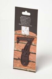 Homescapes Cast Iron House number, 7 in Brown - thumbnail 4