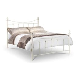 Ashfield Premium Stone White High End Metal Bed Frame - Size: King - thumbnail 2