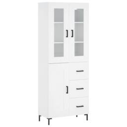 Berkfield Home Highboard White 69.5x34x180 cm Engineered Wood - thumbnail 3