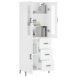 Berkfield Home Highboard White 69.5x34x180 cm Engineered Wood - thumbnail 1