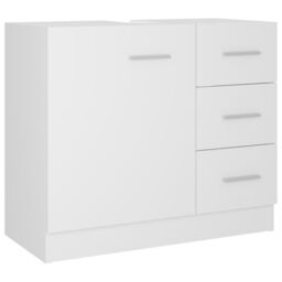 Berkfield Home Sink Cabinet White 63x30x54 cm Engineered Wood - Size: 63 x 30 x 54 cm - thumbnail 2