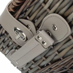 Red Hamper Wicker Small Antique Wash Split Willow Chest Hamper Basket in Grey - thumbnail 5