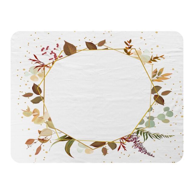 Benjamin Tate Design Autumn Flowers Blanket in Natural - Size: 120 cm x 150 cm - image 1