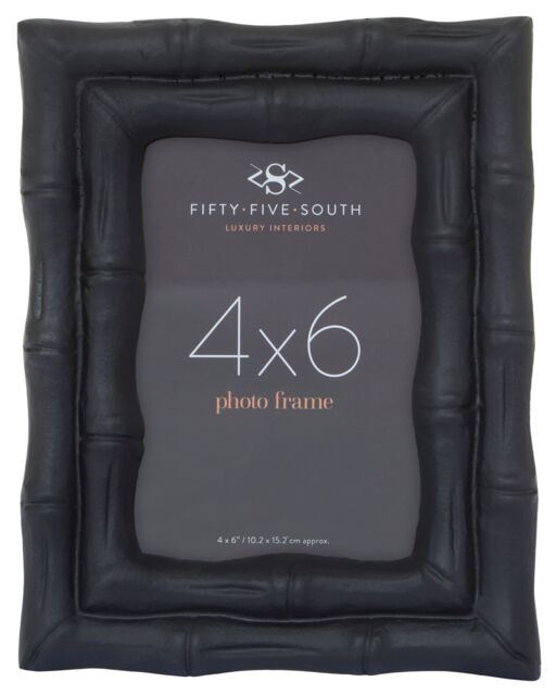 Orsina Hiba 4 x 6 Black Finish Bamboo Effect Photo Frame - image 1