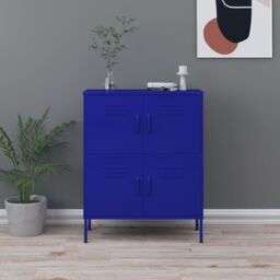 Berkfield Home Storage Cabinet Navy Blue 80x35x101.5 cm Steel