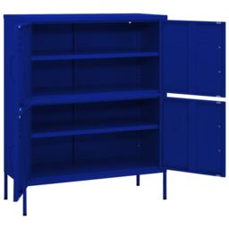 Berkfield Home Storage Cabinet Navy Blue 80x35x101.5 cm Steel - thumbnail 6