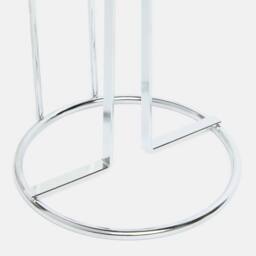 OHS Metal Freestanding Toilet Roll Holder Organiser Tissue Paper Storage in Silver - thumbnail 4
