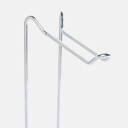 OHS Metal Freestanding Toilet Roll Holder Organiser Tissue Paper Storage in Silver - thumbnail 5