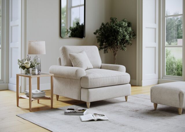The Great Sofa Company Beatrice Armchair Faro Linen in Beige