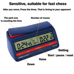 Kelvenix Durable Digital Chess Timer Chess Clock in Blue - Size: 100 cm - thumbnail 4