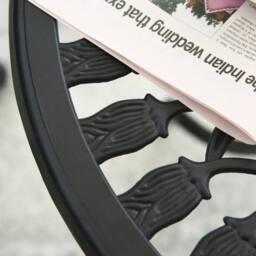 Wyld Haus Malutte 3 Piece Aluminium Floral Bistro Set in Black - thumbnail 8