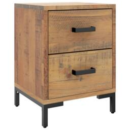Berkfield Home Bedside Cabinets 2 pcs 36x30x45 cm Solid Wood Pine in Brown - Size: 36 x 30 x 45 cm - thumbnail 3