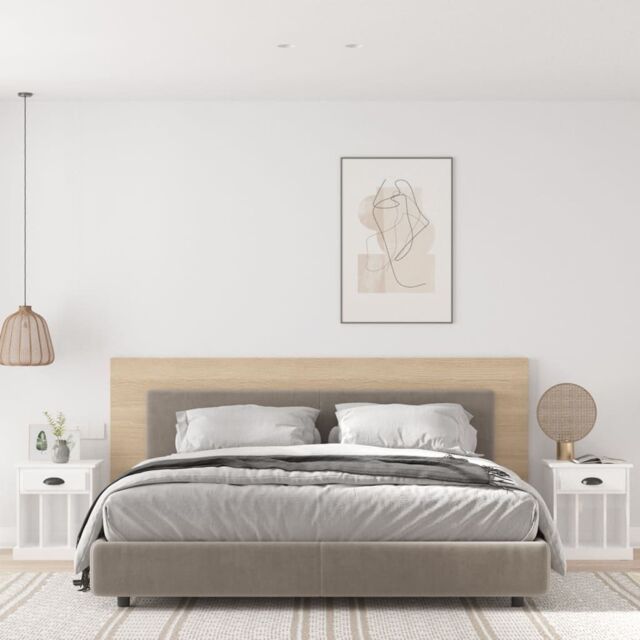 Berkfield Home Bedside Cabinets 2 pcs High Gloss White 43x36x50 cm - Size: 43 x 36 x 50 cm - image 1