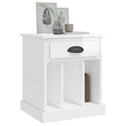 Berkfield Home Bedside Cabinets 2 pcs High Gloss White 43x36x50 cm - Size: 43 x 36 x 50 cm - thumbnail 4