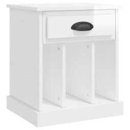 Berkfield Home Bedside Cabinets 2 pcs High Gloss White 43x36x50 cm - Size: 43 x 36 x 50 cm - thumbnail 6