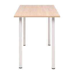 Berkfield Home Dining Table 120x60x73 cm Oak & White in Natural - Size: 120 x 60 x 73 cm - thumbnail 3